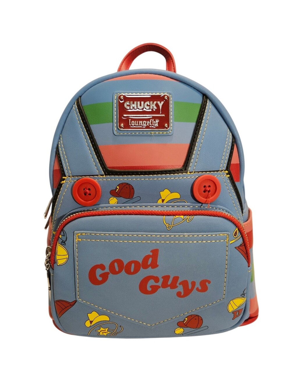 Loungefly Childs Play Chucky Cosplay Mini Backpack And Wallet Set- NWT - Picture 2 of 15